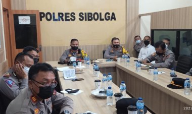 Kapolres Sibolga ikuti Taklimat Awal Audit Kinerja Poldasu TA.2022 secara Virtual
