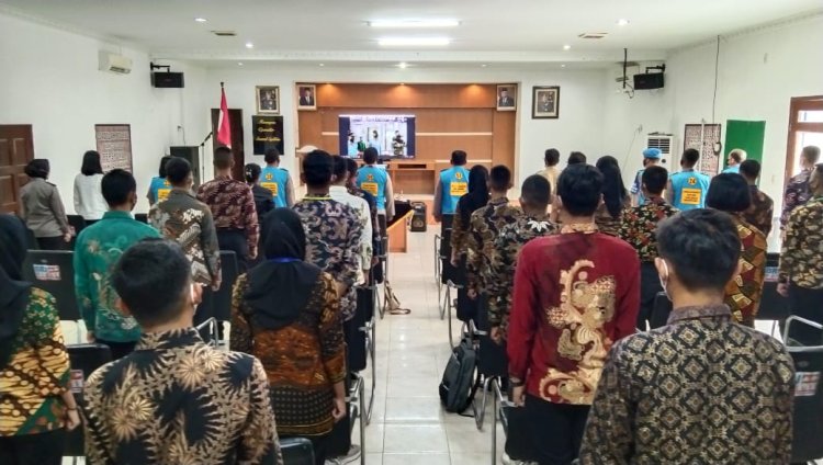 Polres Sibolga laksanakan Sumpah serta tanda tangan Pakta Integritas Calon Taruna Akpol dan Bintara Secara Virtual
