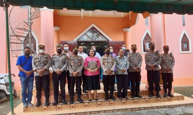 Kapolres dan PJU Polres Sibolga Pantau Langsung Pengamanan hari kenaikan Isa Almasih 2022