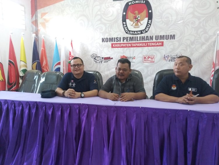 Partai Ummat Dan Gelora Tidak Daftarkan Bacalegnya Ke KPU Tapteng, 9 Partai Daftarkan Bacalegnya 100%