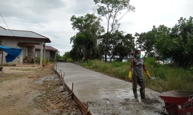 Pemdes Tap. Nauli I Bangun Rigid Beton Sepanjang 597 Meter Untuk Memperlancar Arus Transportasi Warga