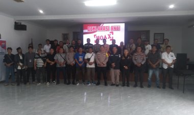 Cofee Morning Polres Sibolga Dengan Wartawan. Insan Pers Sibolga Deklarasi Anti "Hoax's"