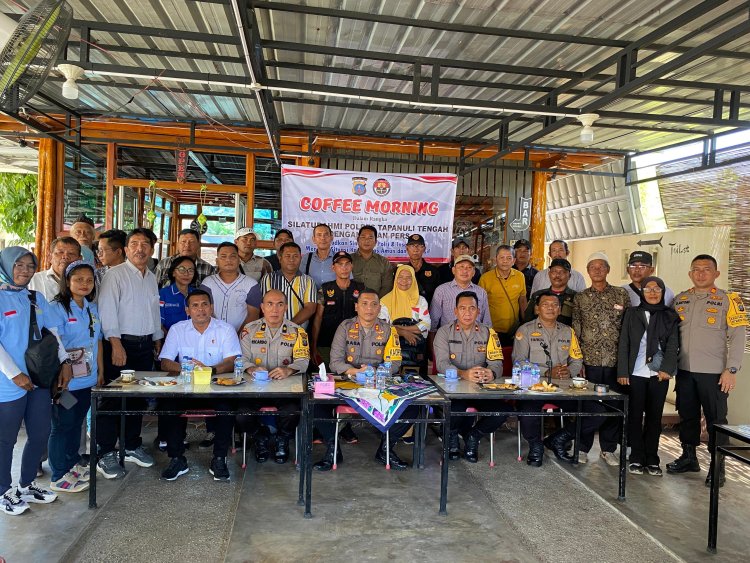 Coffee Morning Polres Tapteng ; Media Berperan penting menjaga Situasi tetap Kondusif
