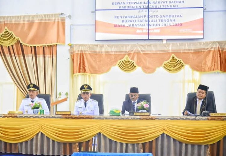 Bupati Tapteng Sampaikan 9 Program Unggulan, Untuk Tapteng Naik Kelas Di Paripurna DPRD Tapteng